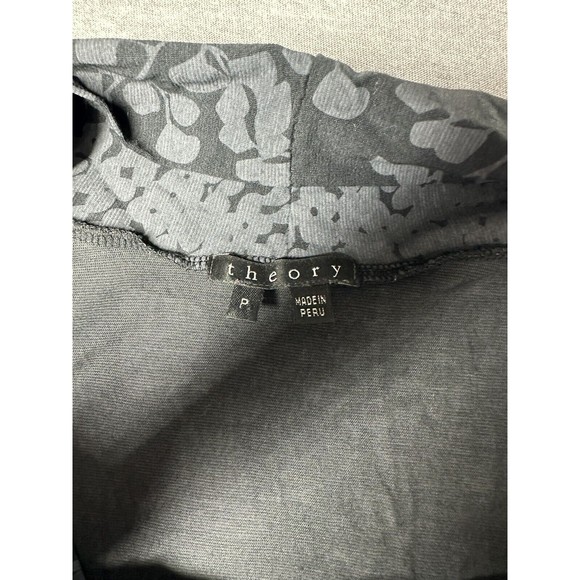 Theory Cowl Neck Women's Grey Short Sleeved Shirt Size P - Picture 4 of 7